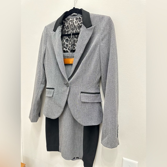 Express Jackets & Blazers - Express Skirt Suit Set Blazer Jacket 2 with Pencil Skirt 0 Office Professional